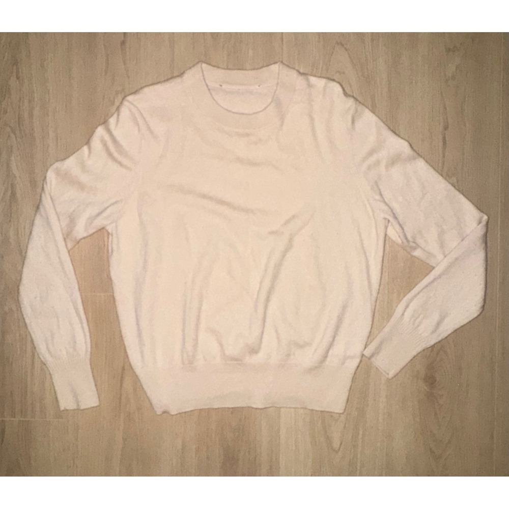 & Other Stories Womens Cream Crewneck Knit Sweater Size M Off White Long Sleeve